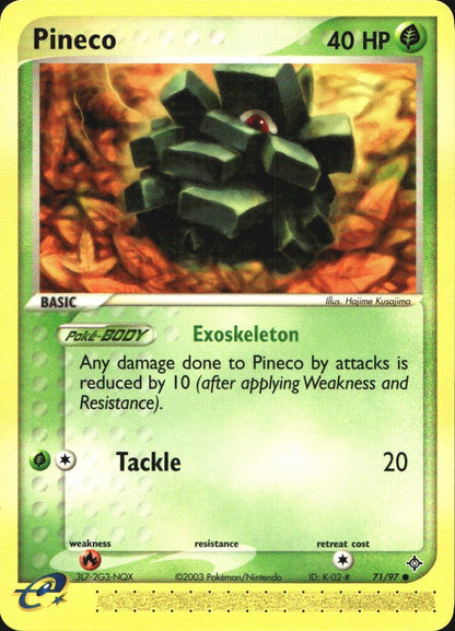 Pineco 71/97 Common Dragon Pokemon Near Mint