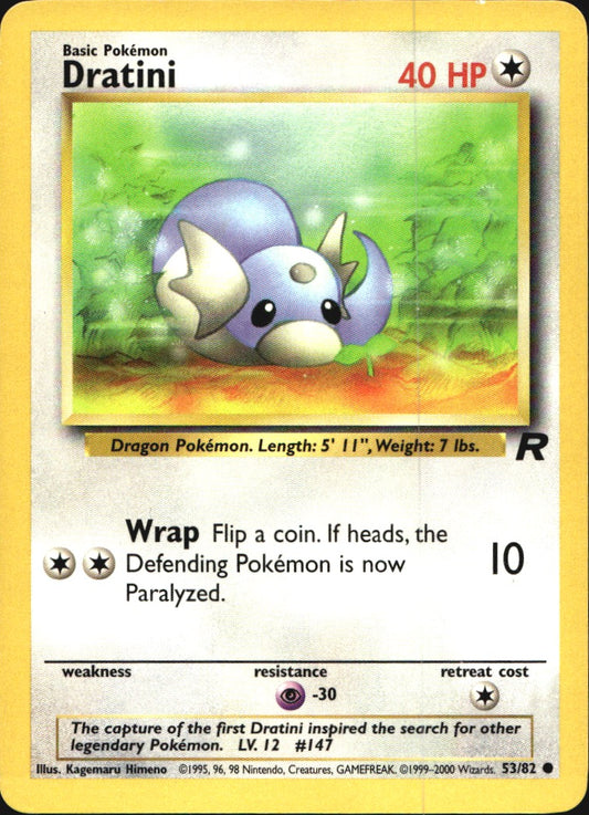 Dratini 53/82 Common Team Rocket Pokemon Near Mint