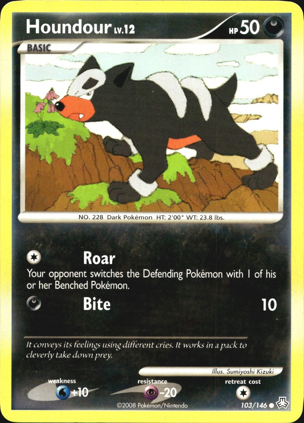 Houndour 103/146 Common Legends Awakened Pokemon Near Mint