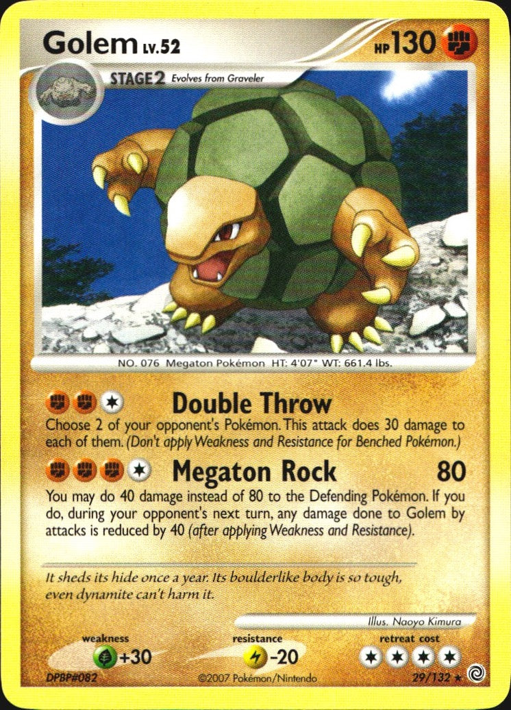Golem 29/132 Rare Secret Wonders Pokemon Near Mint