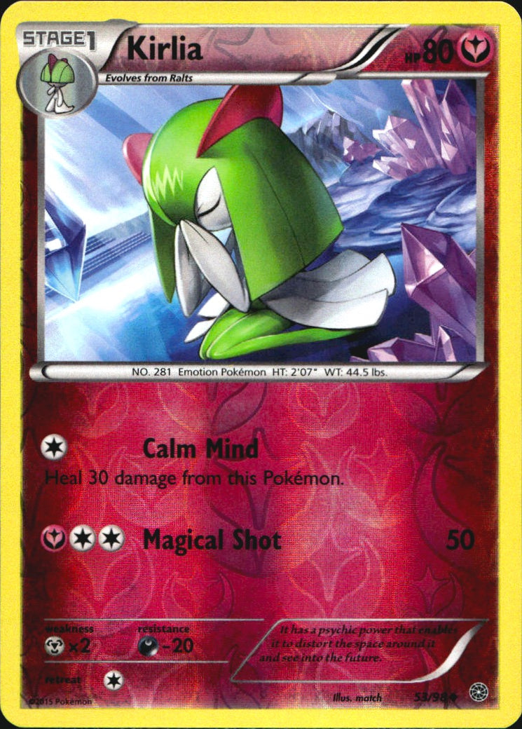 Kirlia 53/98 Uncommon Ancient Origins Pokemon Reverse Holo Near Mint