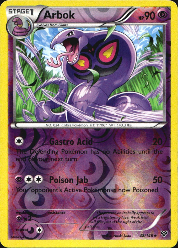 Arbok 48/146 Rare XY Pokemon Reverse Holo Near Mint