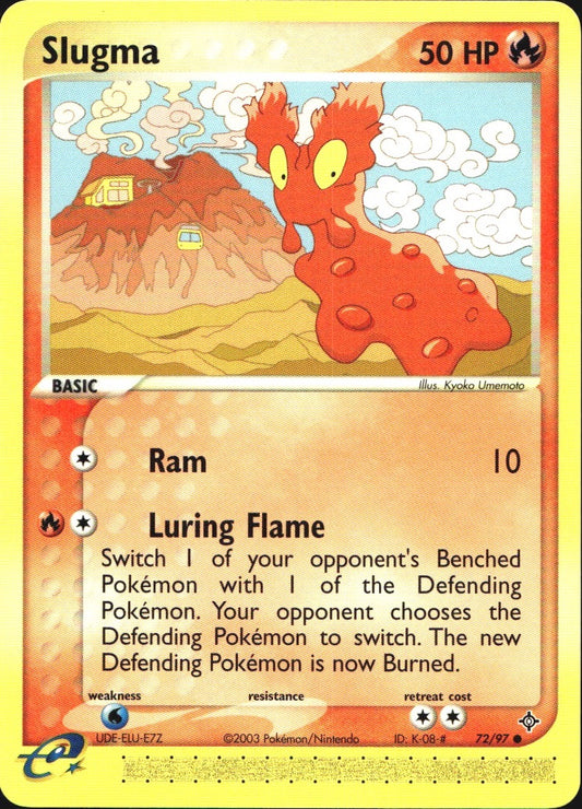 Slugma 72/97 Common Dragon Pokemon Near Mint