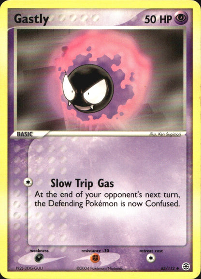 Gastly 63/112 Common FireRed & LeafGreen Pokemon Near Mint