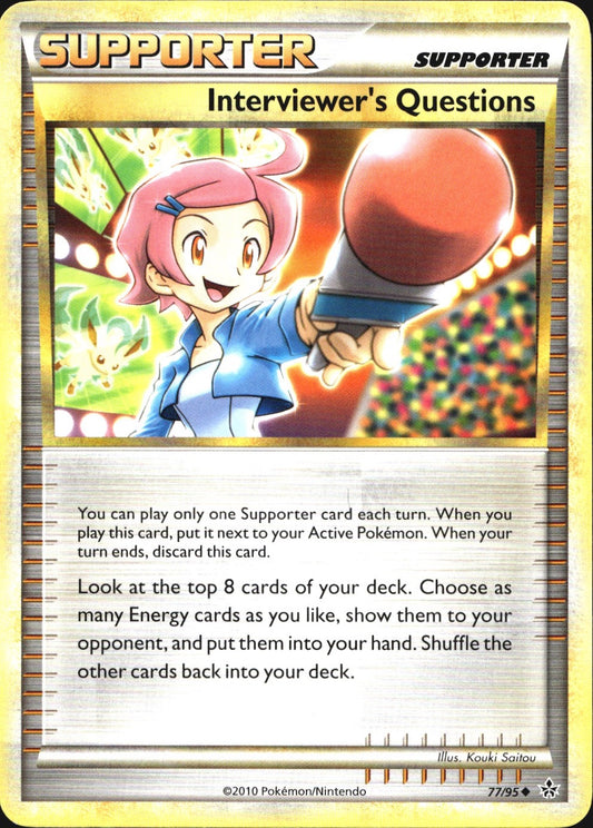 Interviewer's Questions 77/95 Uncommon HGSS Unleashed Pokemon Near Mint