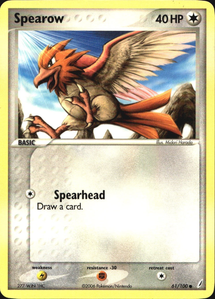 Spearow 61/100 Common Crystal Guardians Pokemon Near Mint