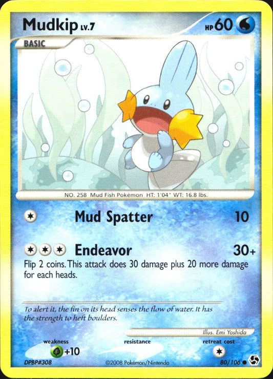 Mudkip 80/106 Common Great Encounters Pokemon Near Mint