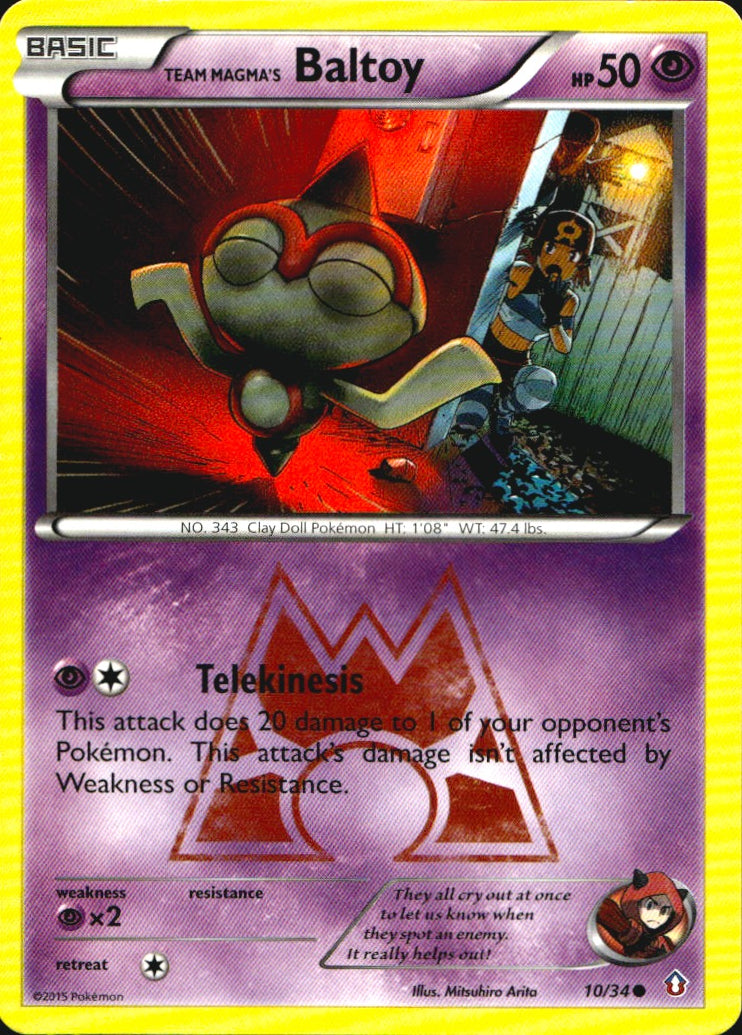 Team Magma's Baltoy 10/34 Common Double Crisis Pokemon Near Mint