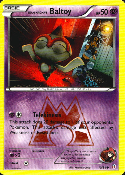 Team Magma's Baltoy 10/34 Common Double Crisis Pokemon Near Mint