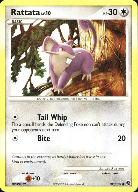 Rattata 103/132 Common Secret Wonders Pokemon Near Mint
