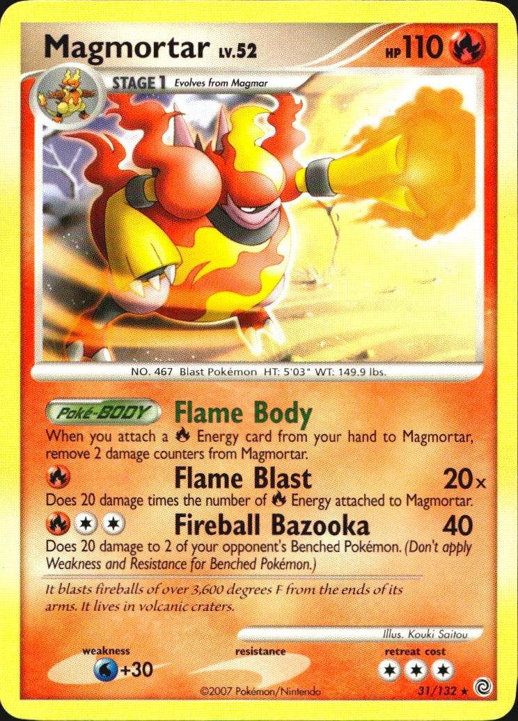Magmortar 31/132 Rare Secret Wonders Pokemon Near Mint