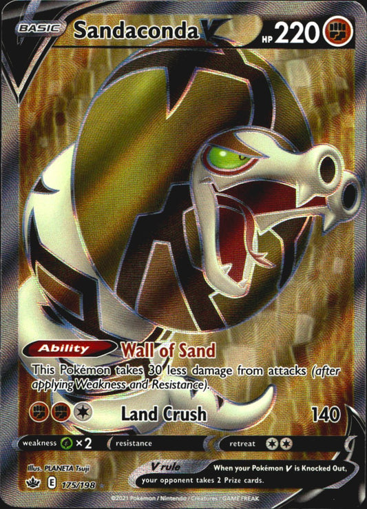 Sandaconda V 175/198 Rare Ultra Chilling Reign Pokemon Near Mint