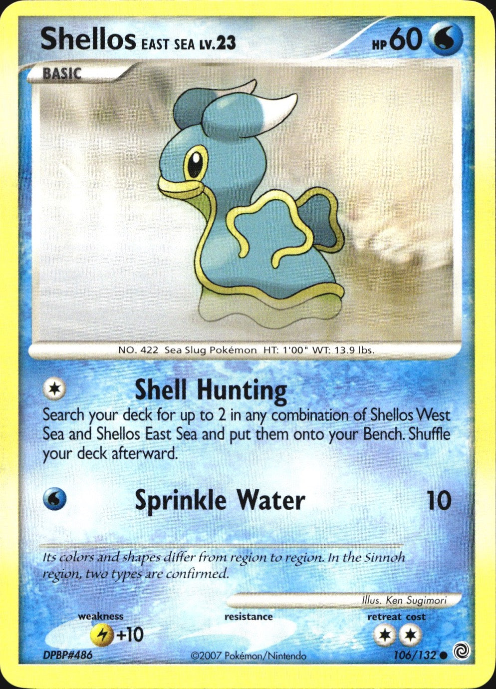 Shellos East Sea 106/132 Common Secret Wonders Pokemon Near Mint