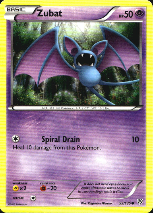 Zubat 52/135 Common Plasma Storm Pokemon Near Mint