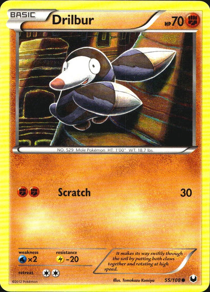 Drilbur 55/108 Common Dark Explorers Pokemon Near Mint