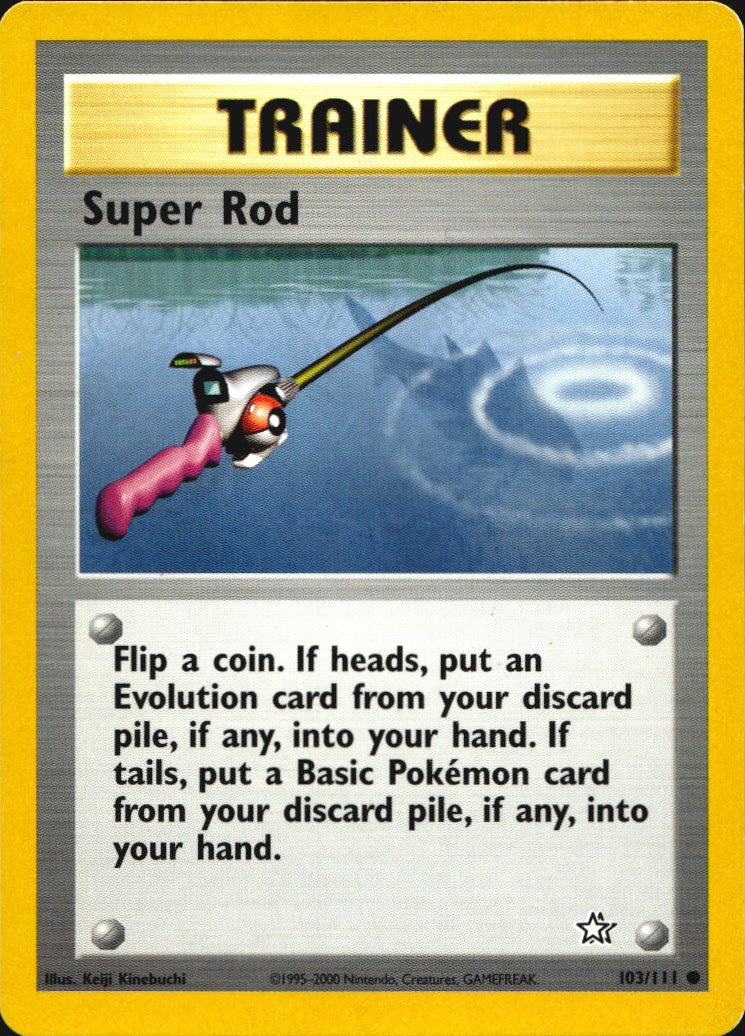 Super Rod 103/111 Common Neo Genesis Pokemon Near Mint