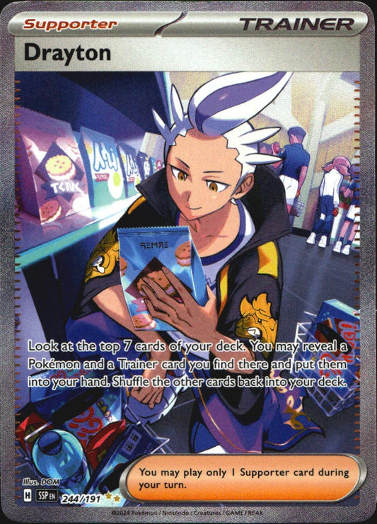 Drayton 244/191 Special Illustration Rare Surging Sparks Pokemon Near Mint