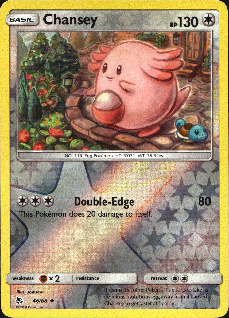 Chansey 46/68 Uncommon Hidden Fates Pokemon Near Mint