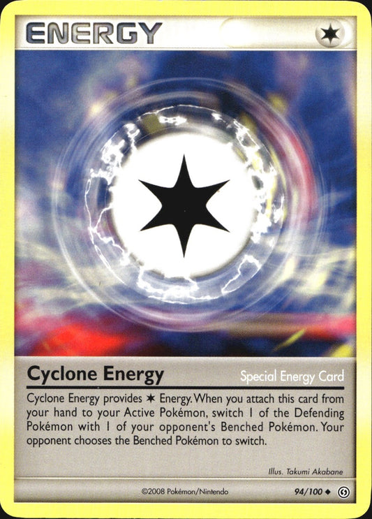 Cyclone Energy 94/100 Uncommon Stormfront Pokemon Near Mint