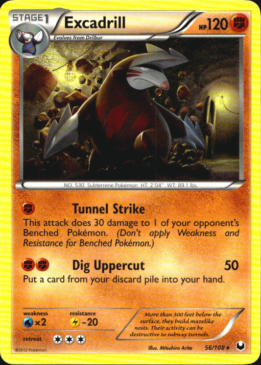 Excadrill 56/108 Rare Dark Explorers Pokemon Near Mint