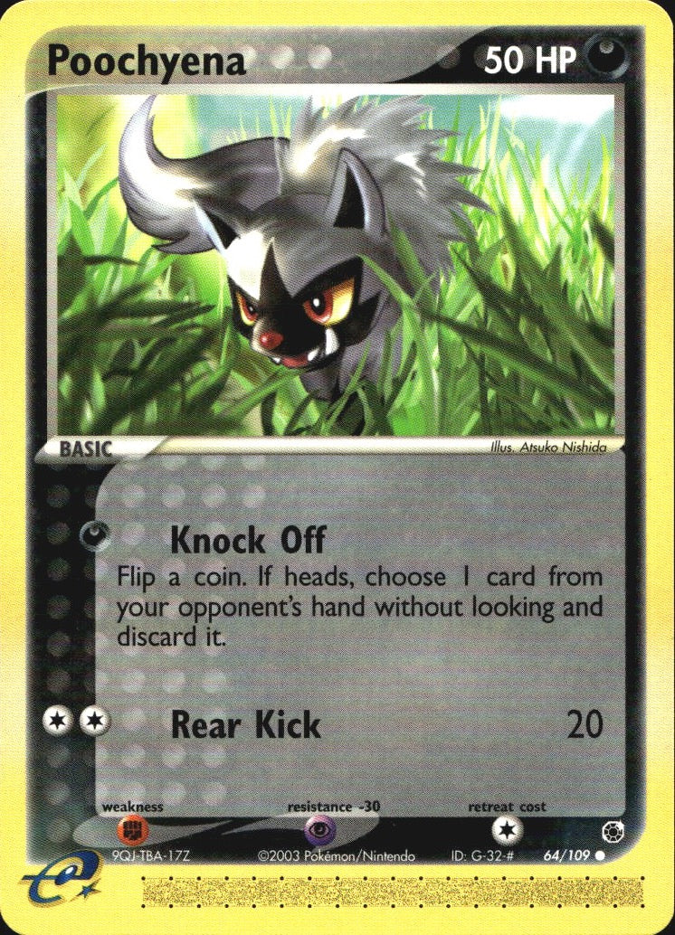 Poochyena 64/109 Common Ruby & Sapphire Pokemon Near Mint