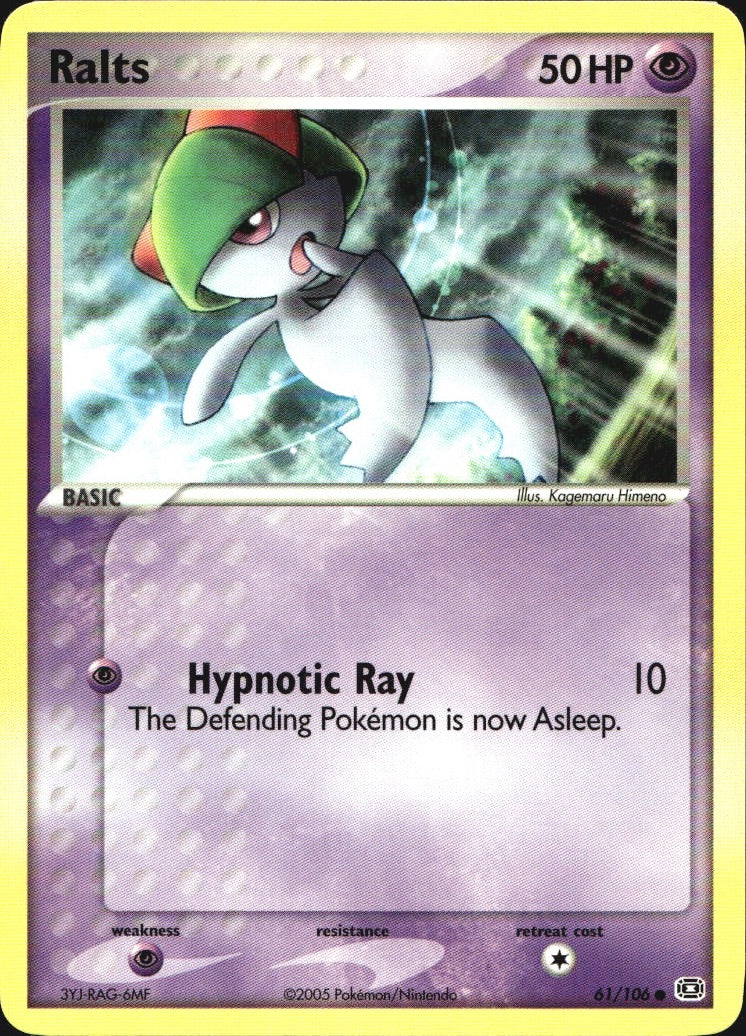 Ralts 61/106 Common Emerald Pokemon Near Mint