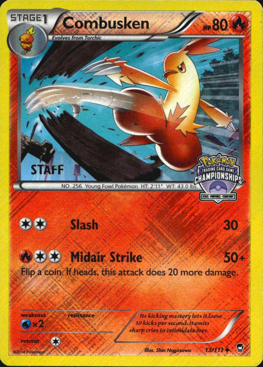 Combusken 013/111 Staff Holofoil Promo League & Championship Cards Near Mint
