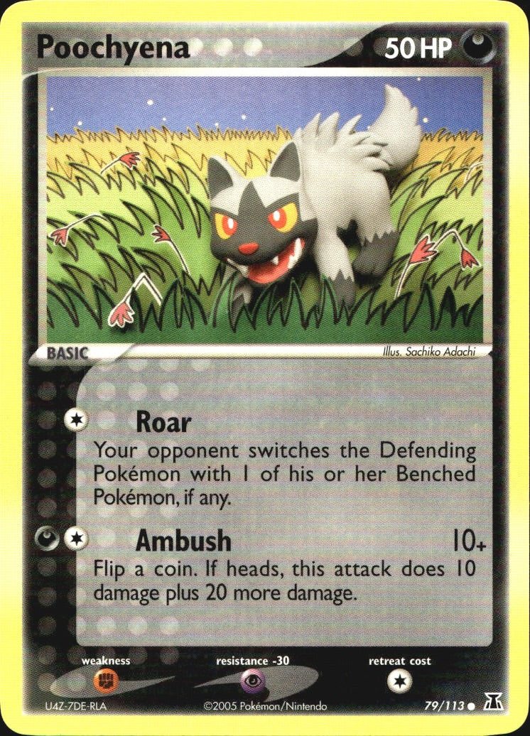 Poochyena 79/113 Common Delta Species Pokemon Near Mint