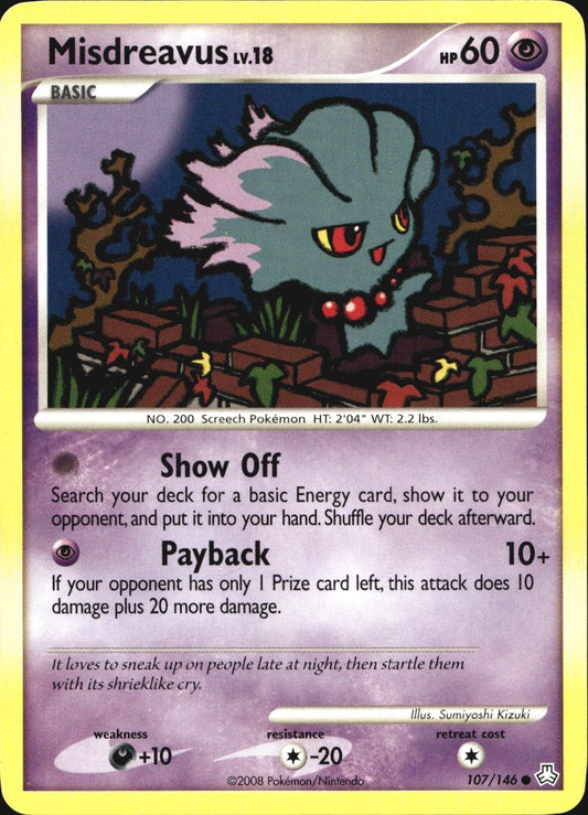 Misdreavus 107/146 Common Legends Awakened Pokemon Near Mint