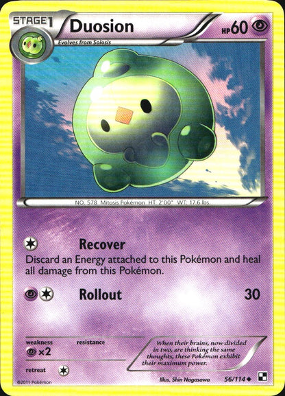 Duosion 56/114 Uncommon Black & White Pokemon Near Mint