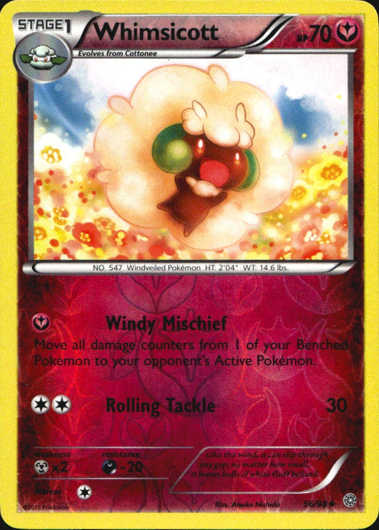 Whimsicott 56/98 Uncommon Ancient Origins Pokemon Reverse Holo Near Mint