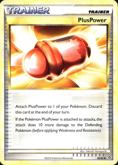 PlusPower 80/95 Uncommon HGSS Unleashed Pokemon Near Mint