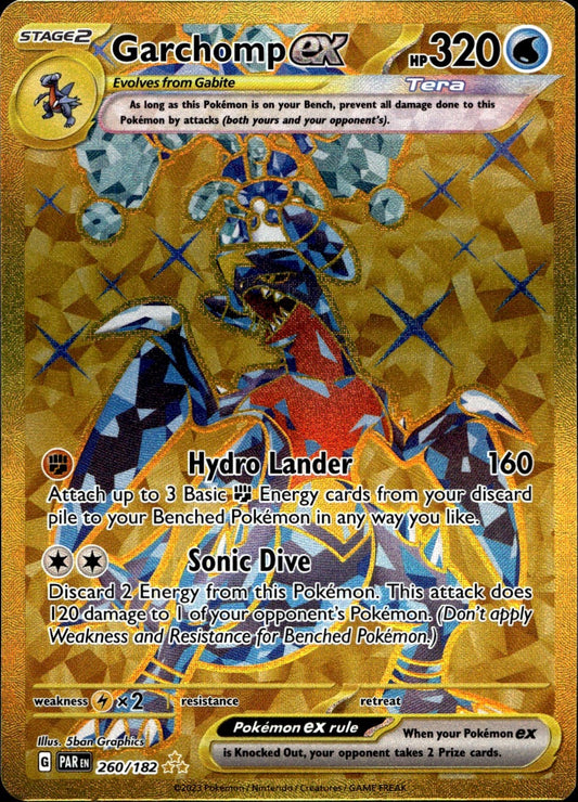 Garchomp ex 260/182 Hyper Rare Paradox Rift Pokemon Near Mint