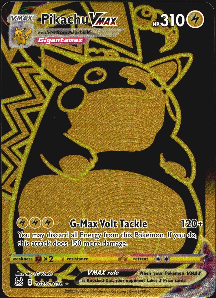Pikachu VMAX TG29/TG30 Secret Rare Lost Origin Trainer Gallery Pokemon Near Mint