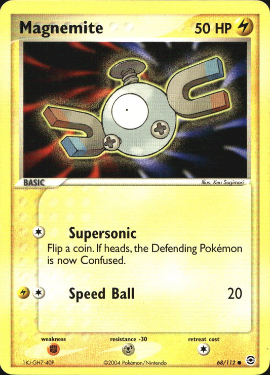 Magnemite 68/112 Common FireRed & LeafGreen Pokemon Near Mint