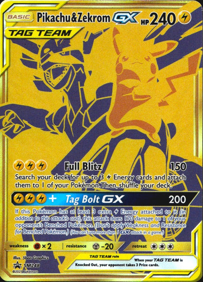 Pikachu & Zekrom GX - SM248 SM248 Holo Promo Sun & Moon Promo Pokemon Near Mint