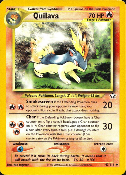 Quilava 47/111 Uncommon Neo Genesis Pokemon Near Mint