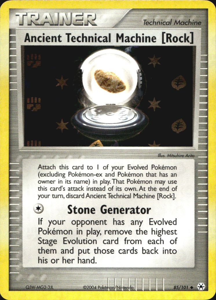 Ancient Technical Machine [Rock] 85/101 Hidden Legends Pokemon Reverse Holo NM