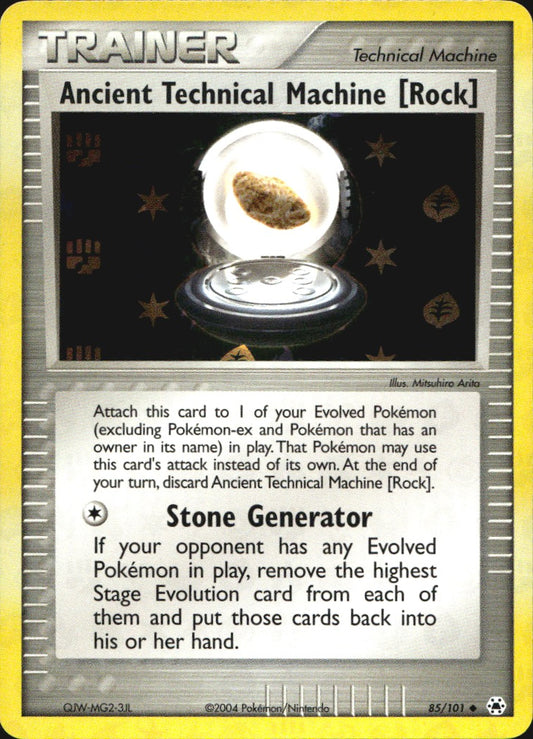 Ancient Technical Machine [Rock] 85/101 Hidden Legends Pokemon Reverse Holo NM
