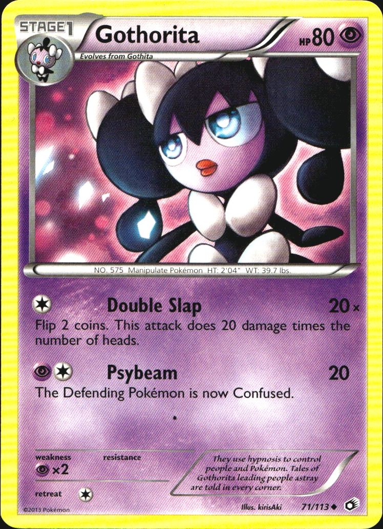 Gothorita 71/113 Uncommon Legendary Treasures Pokemon Near Mint