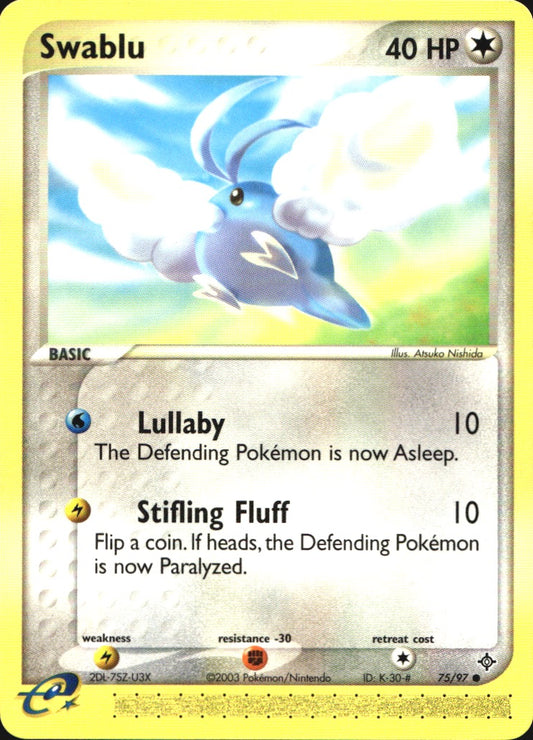 Swablu 75/97 Common Dragon Pokemon Near Mint