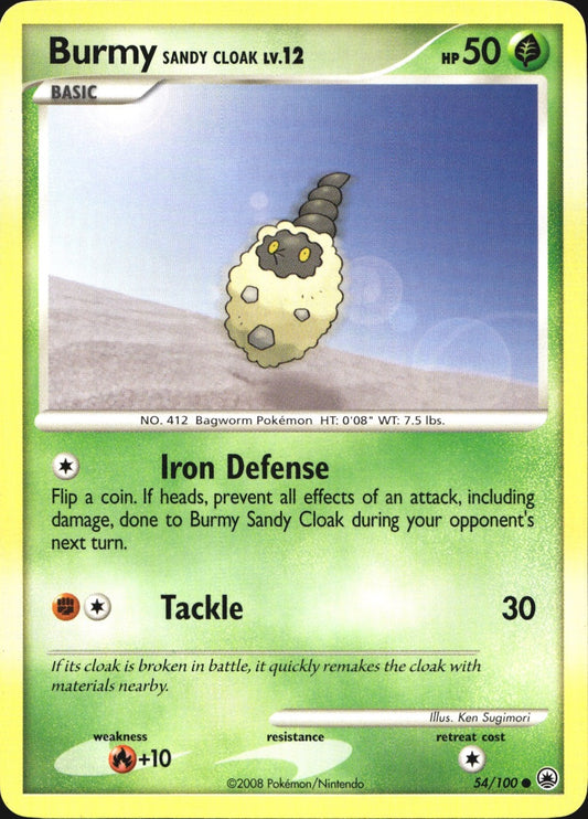 Burmy Sandy Cloak 54/100 Common Majestic Dawn Pokemon Near Mint