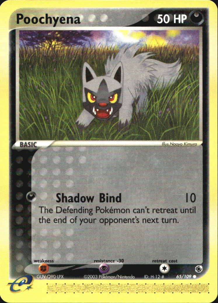 Poochyena 65/109 Common Ruby & Sapphire Pokemon Near Mint