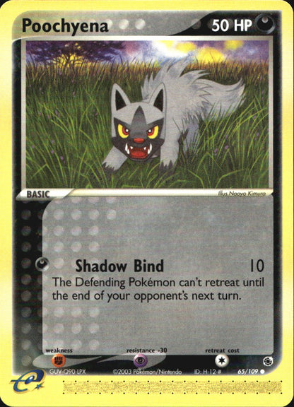 Poochyena 65/109 Common Ruby & Sapphire Pokemon Near Mint