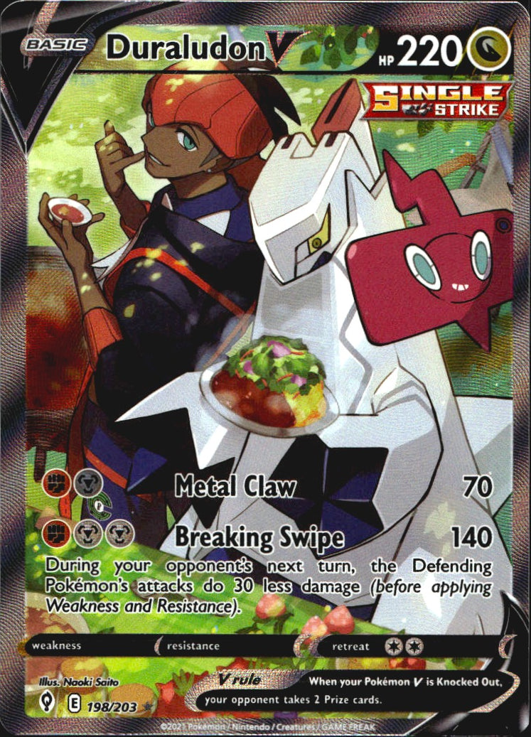 Duraludon V 198/203 Rare Ultra Evolving Skies Pokemon Near Mint