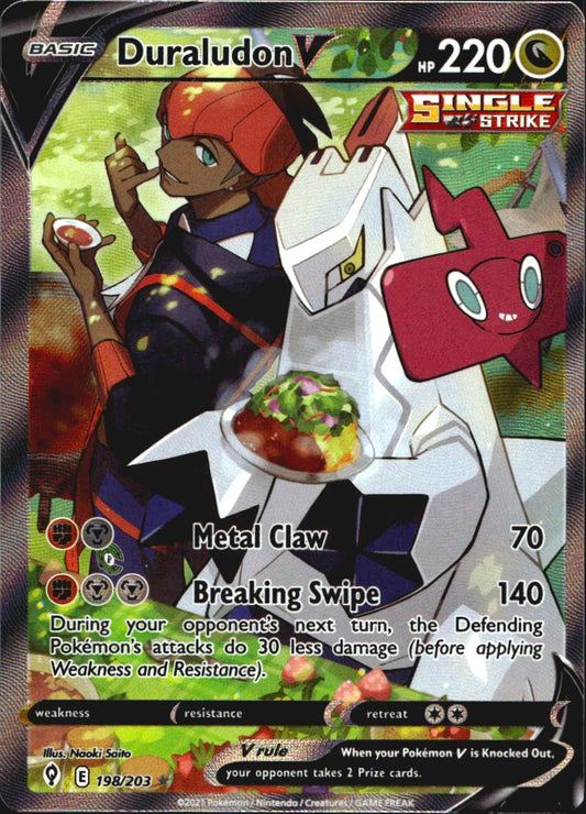 Duraludon V 198/203 Rare Ultra Evolving Skies Pokemon Near Mint