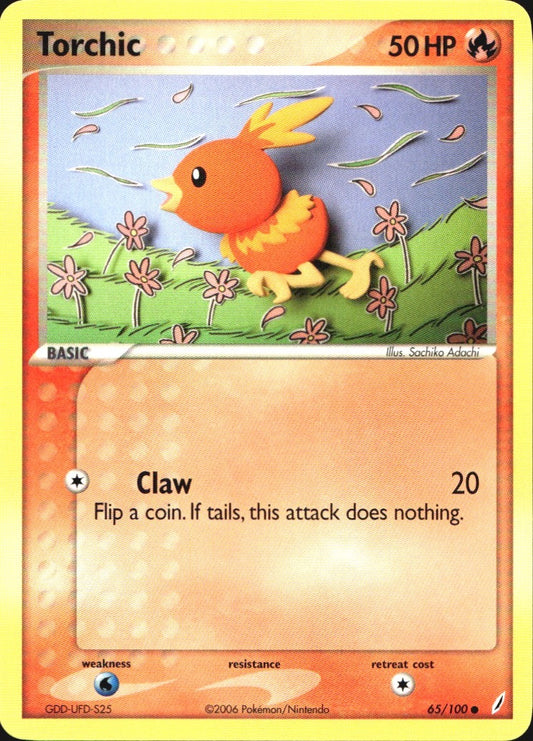 Torchic 65/100 Common Crystal Guardians Pokemon Near Mint