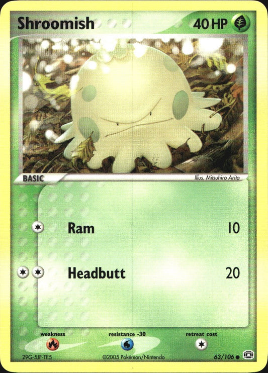 Shroomish 63/106 Common Emerald Pokemon Near Mint