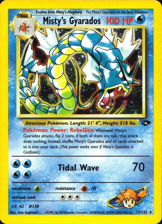 Misty's Gyarados 13/132 Holo Rare Gym Challenge Pokemon Lightly Played