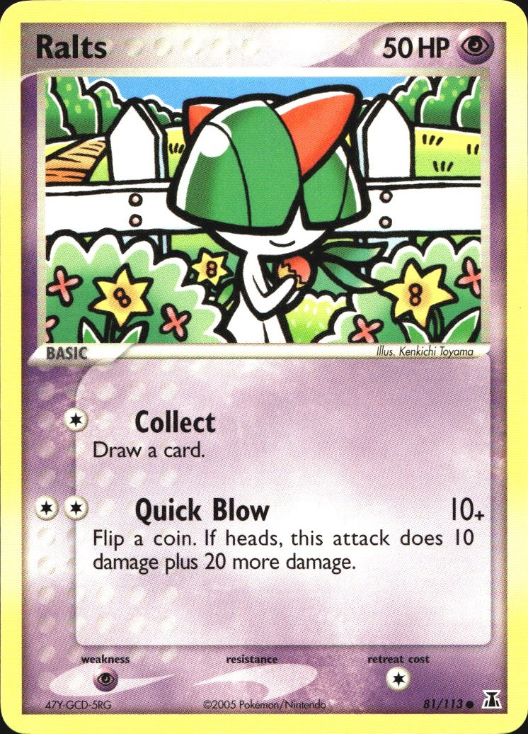 Ralts 81/113 Common Delta Species Pokemon Near Mint